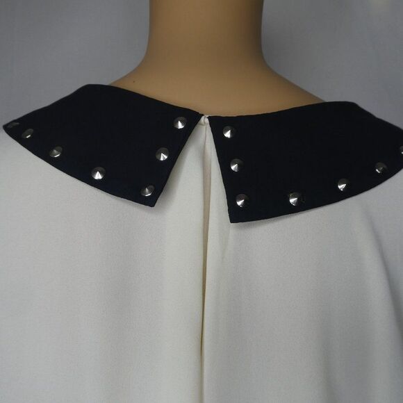 Forever 21 Peter Pan Collar Blouse Stud Button Up - Picture 10 of 10